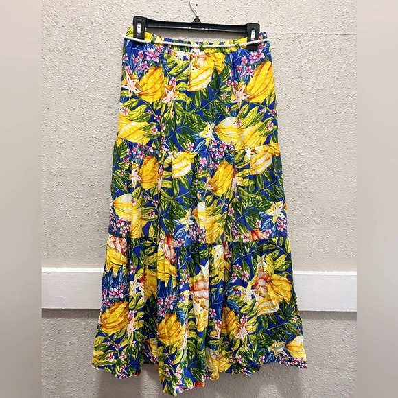 RACHEL Rachel Roy Starfruit Floral Print Tiered Maxi Skirt with Rope Belt NWT S - Picture 4 of 6